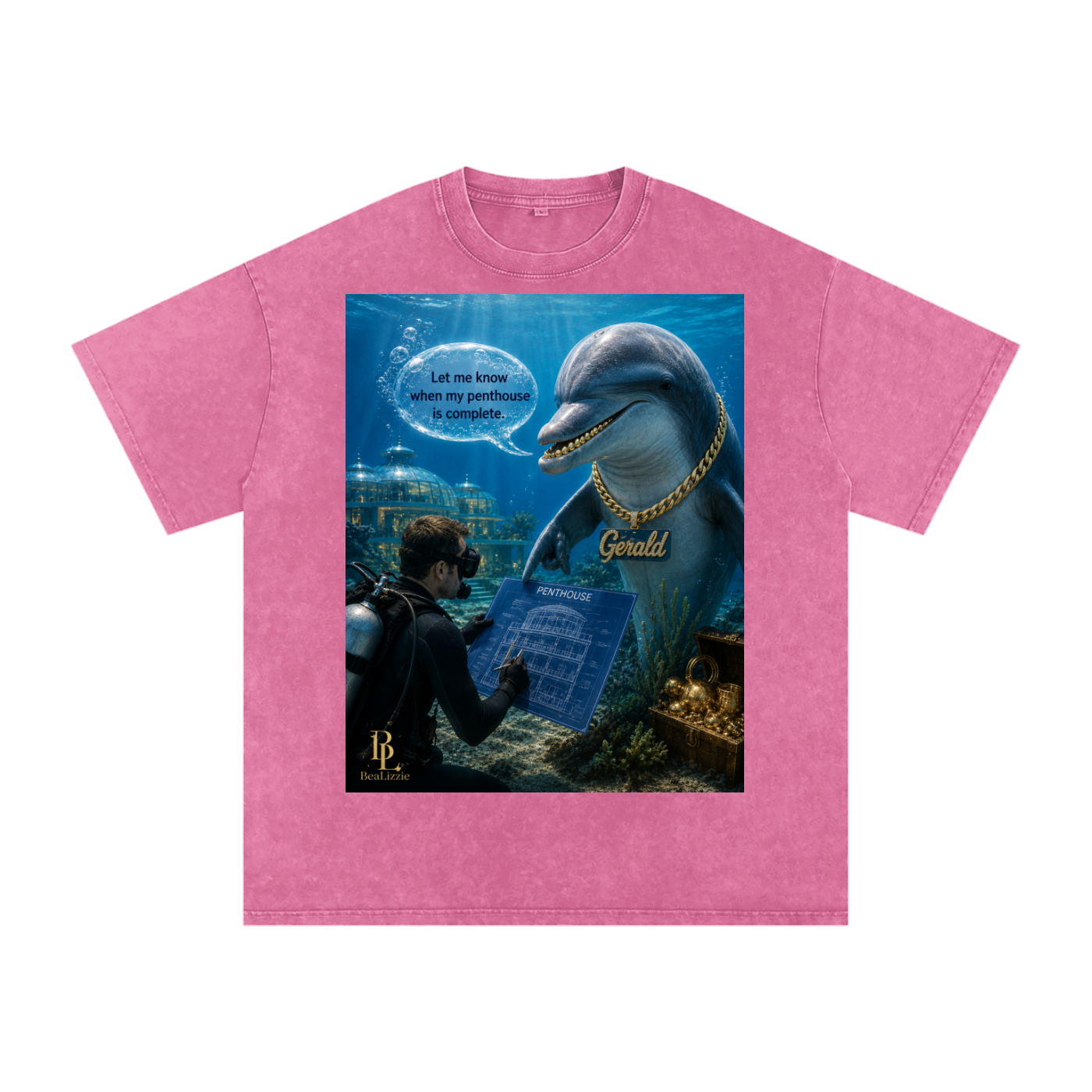 Snow Washed Oversized Cotton T-Shirt