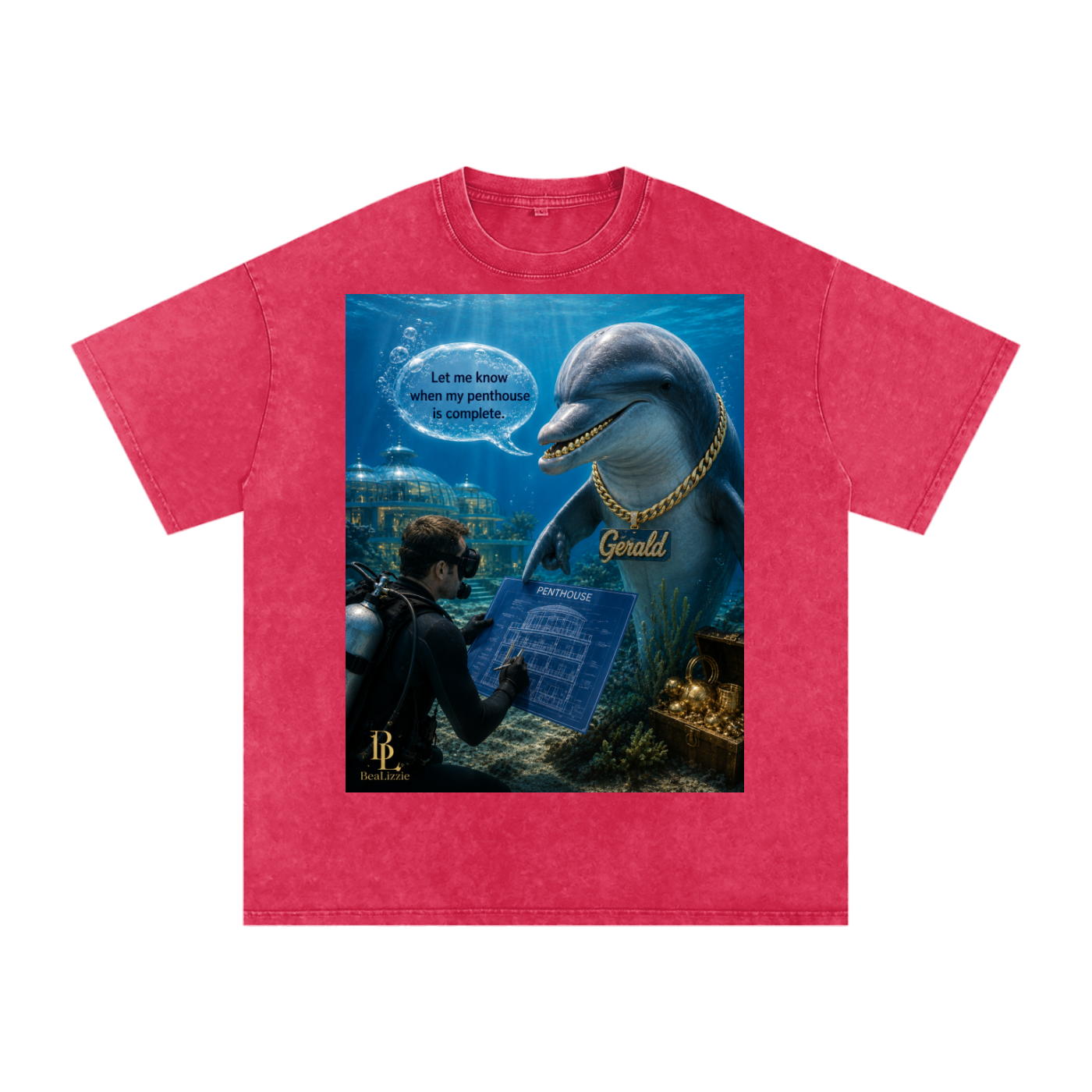 Snow Washed Oversized Cotton T-Shirt